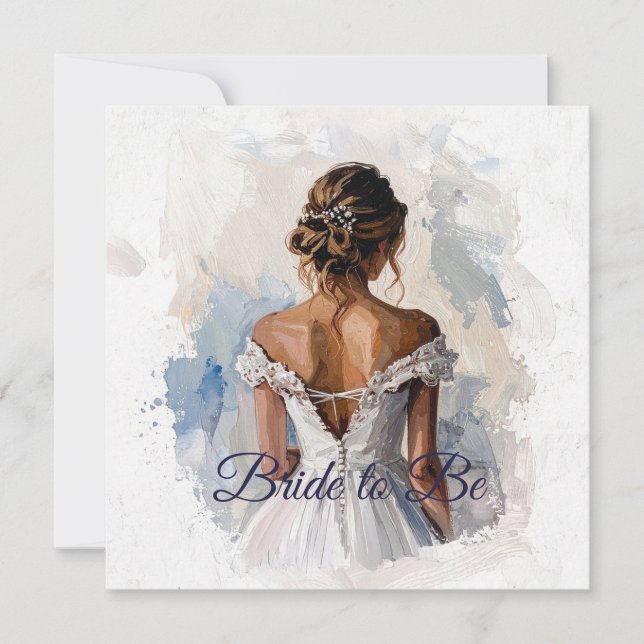 Brautkleid der zukünftigen Braut Karte (Vorderseite)