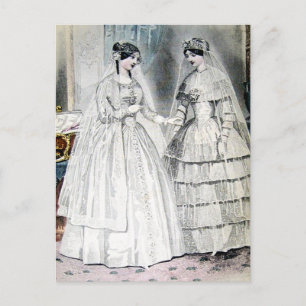 Brautkleid im Vintage-Stil Postkarte
