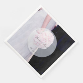 Brautkleid mit Rose Hochzeit Serviette