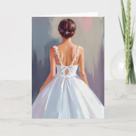 Brautkleid | Weißes Spitzenkleid Wasserfarben Kart Karte