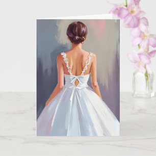 Brautkleid Weißes Spitzenkleid Wasserfarben Kart Karte