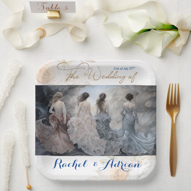 Brautkleidstil Pappteller (Hochzeit)