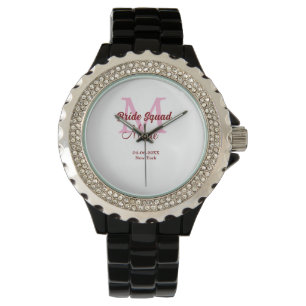 Brautkommando hinzufügen Name Monogramm Brautjungf Armbanduhr