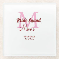 Brautkommando hinzufügen Name Monogramm Brautjungf