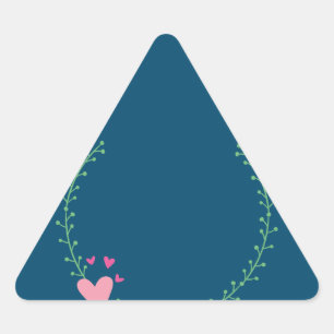 Brautkranz-Lorbeer-Kranz-Hochzeit Dreieckiger Aufkleber