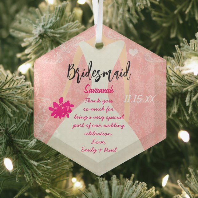 Brautmädchen für Hochzeitsfeier wählen Hintergrund Ornament Aus Glas (Insitu)