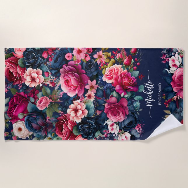 Brautmädchen Geschenke Brautparty Geschenk Custom Strandtuch (Vorderseite)