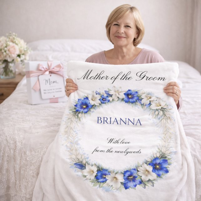Brautmutter-Anemonen-Kranz Hochzeitsgeschenk  Fleecedecke (Von Creator hochgeladen)