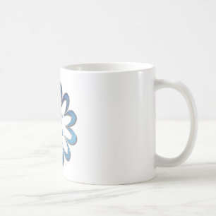 Brautmutter Blaue Blume & Silberkontur Tasse