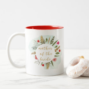 Brautmutter Blumiges rotes Kaffeetasse 
