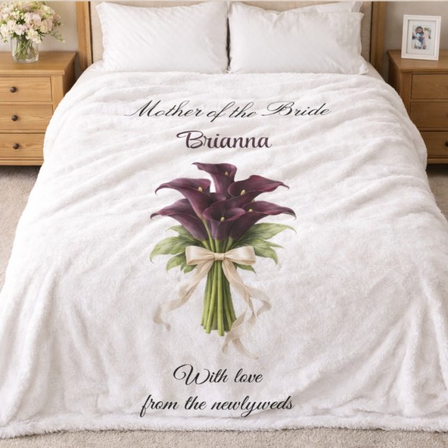 Brautmutter Calla-Lilien-Hochzeitsgeschenk  Fleecedecke (Von Creator hochgeladen)