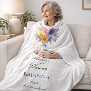 Brautmutter Calla Lilien Hochzeitsgeschenk Fleecedecke