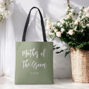 Brautmutter des Bräutigams Sage Grün Tote Bag