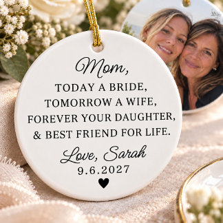 Brautmutter Elegantes Foto Hochzeit Mutti Keramik Ornament