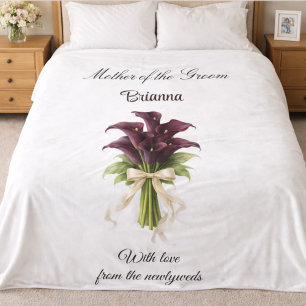 Brautmutter-Geschenk Calla Lily Hochzeitsgesellsch Fleecedecke