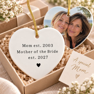 Brautmutter Hochzeitsandenken Foto Modern Keramik Ornament
