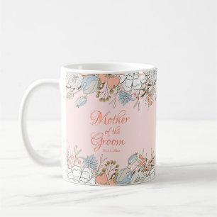 Brautmutter Modernes Florales Hochzeitsdesign Rosa Kaffeetasse