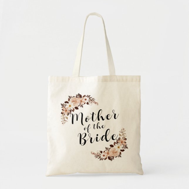 Brautmutter rustikale boho Blumen Tragetasche (Vorne)