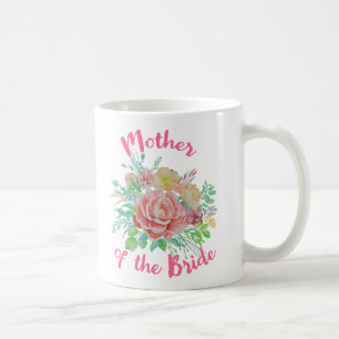 Brautmutter Vintage-Blumen-Aquarell-Geschenk Tasse