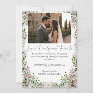 Brautpaar-Foto-Hochzeit-Save-the-Date-Karte im Dus Save The Date
