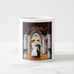 Brautpaar in der Kirche Jumbo-Tasse