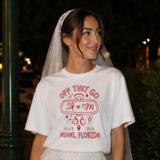 Brautpaar-Shirt mit Rückspiegel-Motiv T-Shirt