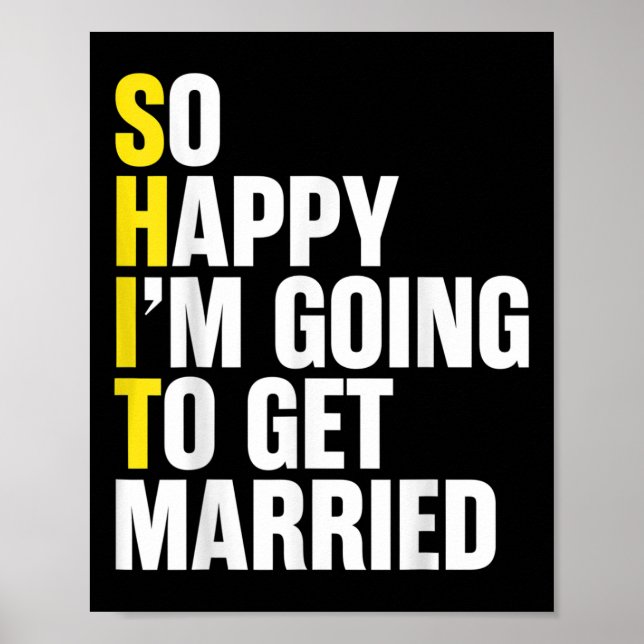 Brautpaare Funny Verlobung Hochzeit Poster (Vorne)