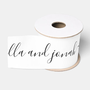 Brautpaarname für Hochzeit oder Brautparty auf Gro Ripsband
