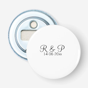 Brautpaarname Monogramm Datum Jahr Hochzeit Romant Flaschenöffner