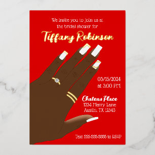 Brautparty African American Real Folieneinladung