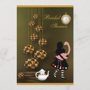 Brautparty Alice & Flamingo Wonderland Einladung