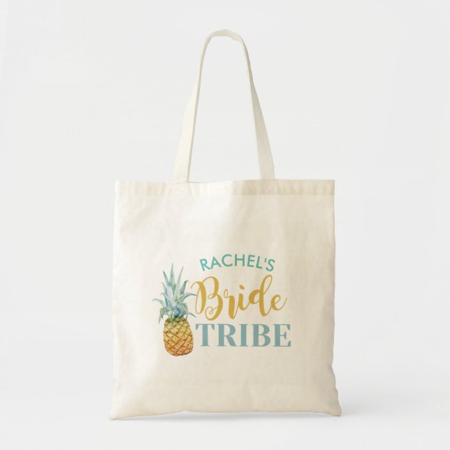 Brautparty Ananas Bride Tote Beutel Geschenk Gegen Tragetasche (Vorne)