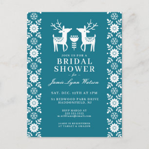 Brautparty   Aquamarine Weihnachtsfeier Postkarte