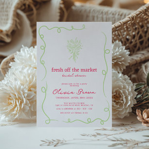 Brautparty aus der Hand des Marktes frisch Einladung