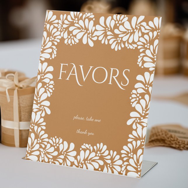 Brautparty aus mexikanischem Talavera Terracotta Sockelschild (Mexican talavera terracotta bridal shower favor table personalized pedestal sign custom table signs)