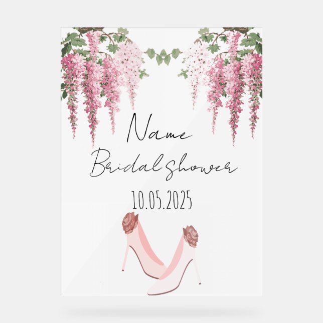 Brautparty aus Plexiglas Acrylschild (Vorderseite)