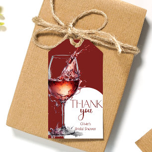 Brautparty aus Rotwein Vielen Dank Geschenkanhänger