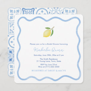 Brautparty aus weißem Lemon Einladung