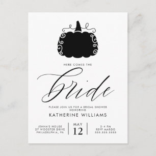 Brautparty   Autumn Pumpkin Postcard Postkarte