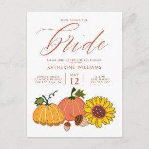 Brautparty   Autumn Pumpkins Postcard Postkarte