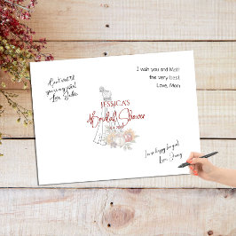 Brautparty Autumn Script Alternative Guest Book Poster