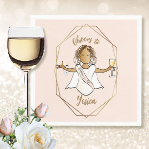 Brautparty Bachelorette Cartoon Paper Serviette