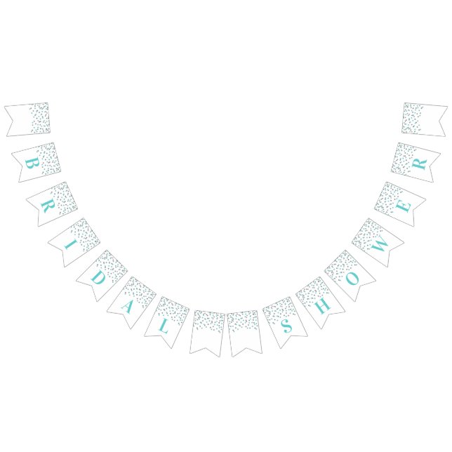 Brautparty Banner Blue Silver Confetti (Alle)