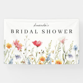 Brautparty-Banner für die Wildblume von Aquarellen Banner