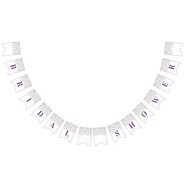 Brautparty Banner Lila Gold Confetti (Alle)