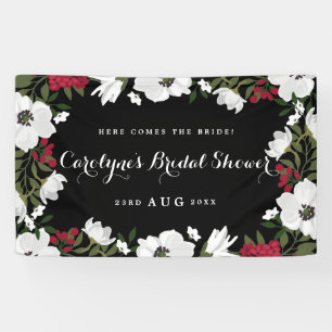 Brautparty-Banner mit rotem und weißem Anemone Banner