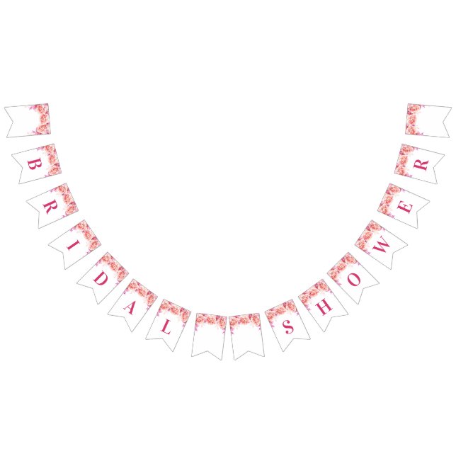 Brautparty Banner Pink Aquarellfarben Blume (Alle)