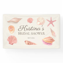 Brautparty Beach Party Pink Seashells