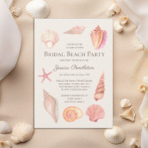 Brautparty Beach Party Pink Seashells