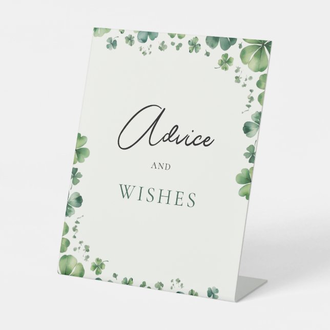 Brautparty "Beratung und Wünsche" Sockelschild (Vorderseite)